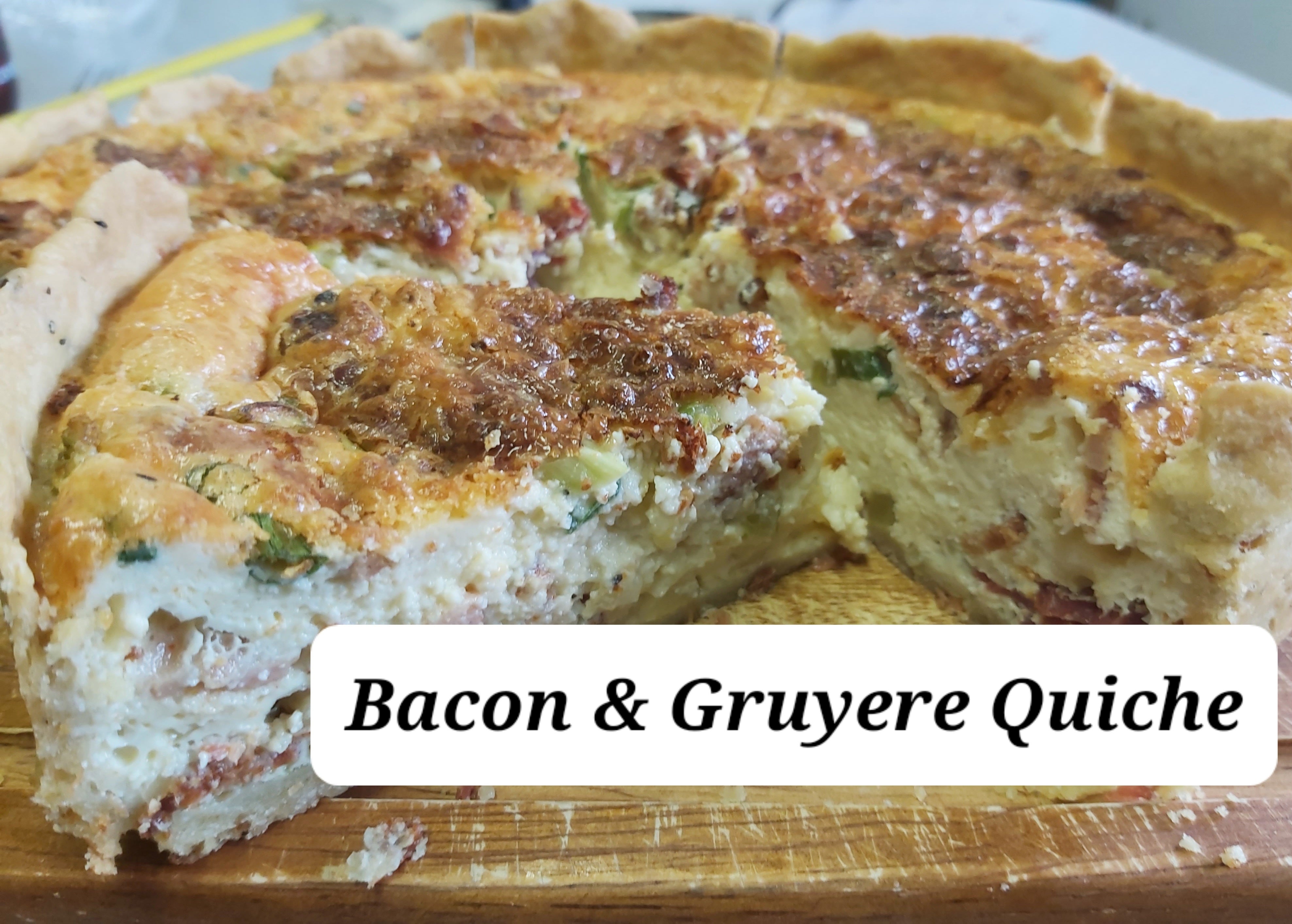Local Bacon, Gruyere & Chive Quiche