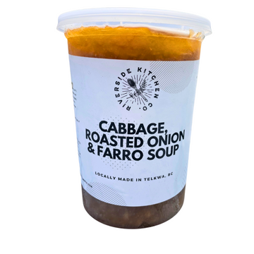 Cabbage, Roasted Onion & Farro Soup