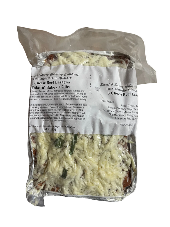 3 Cheese & Beef Lasagna - FROZEN