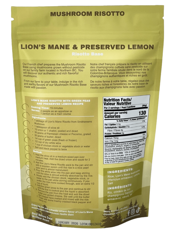Lion's Mane & Preserved Lemon Risotto Base