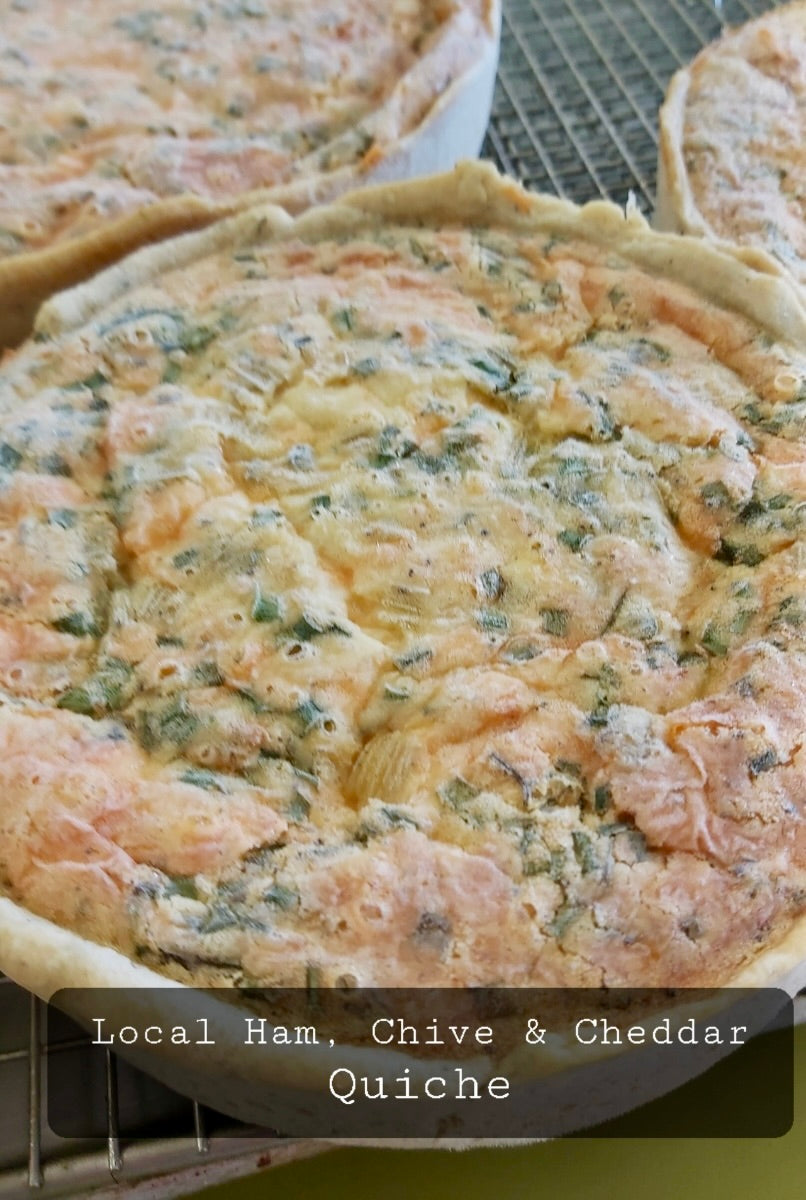 Local Ham, Cheddar & Chive Quiche