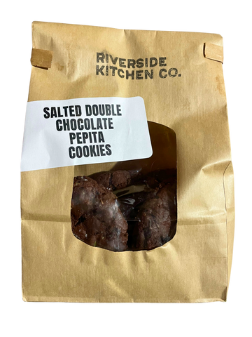 Salted Double Chocolate Pepita Cookies - FROZEN