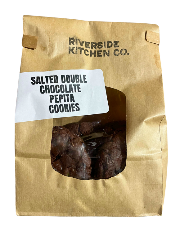 Salted Double Chocolate Pepita Cookies - FROZEN